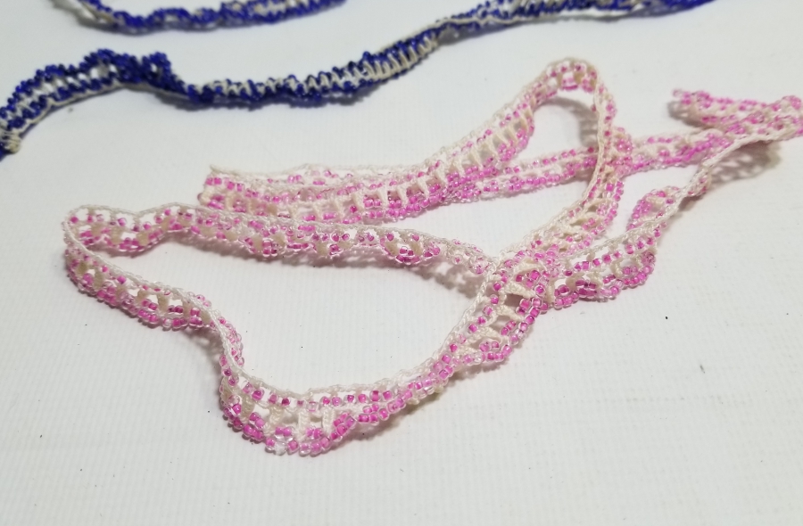 EL İŞİ ANTİKA BONCUKLU YAZMA KENARI LOTU