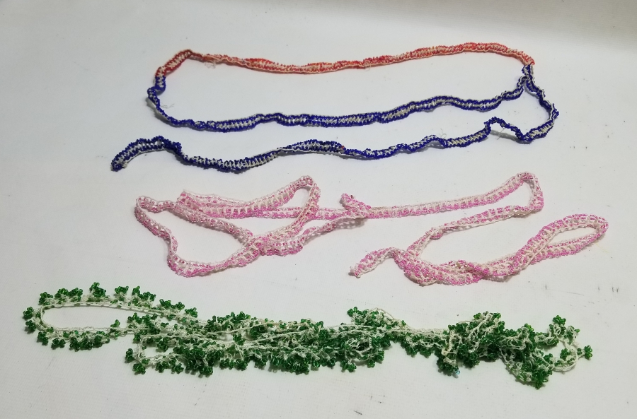 EL İŞİ ANTİKA BONCUKLU YAZMA KENARI LOTU