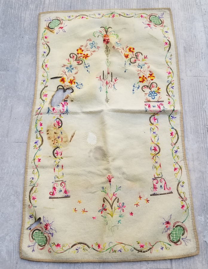 OSMANLI DÖNEMİ TEKKE İŞİ KEÇE SECCADE