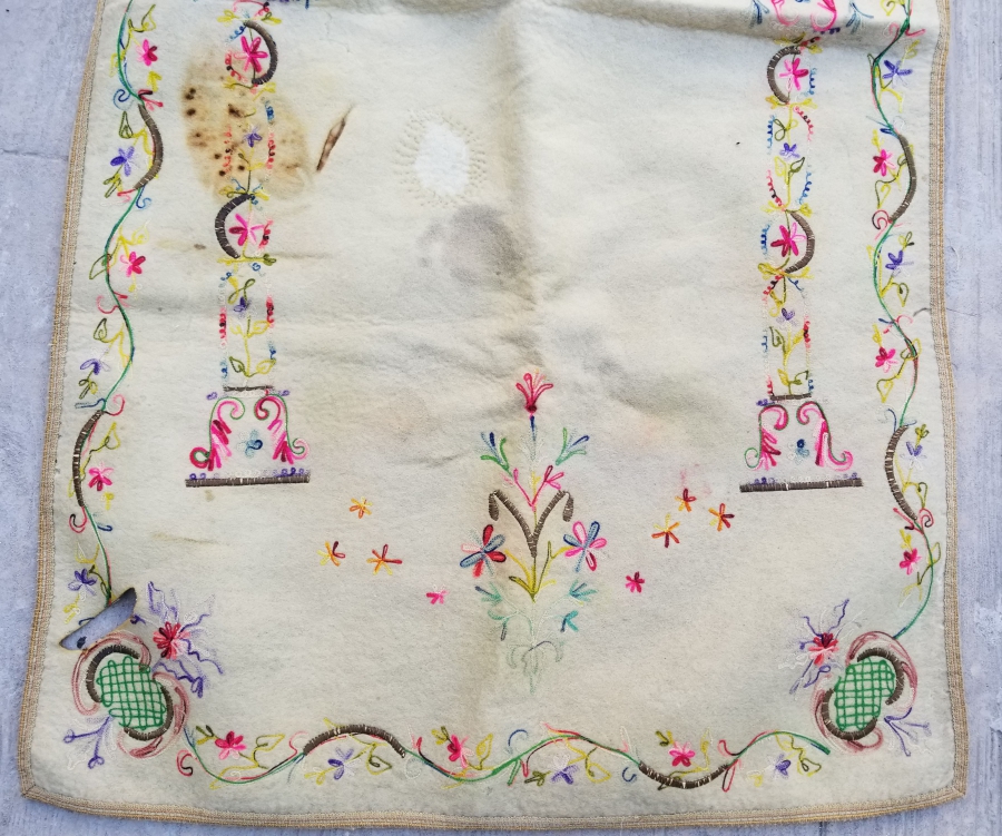 OSMANLI DÖNEMİ TEKKE İŞİ KEÇE SECCADE