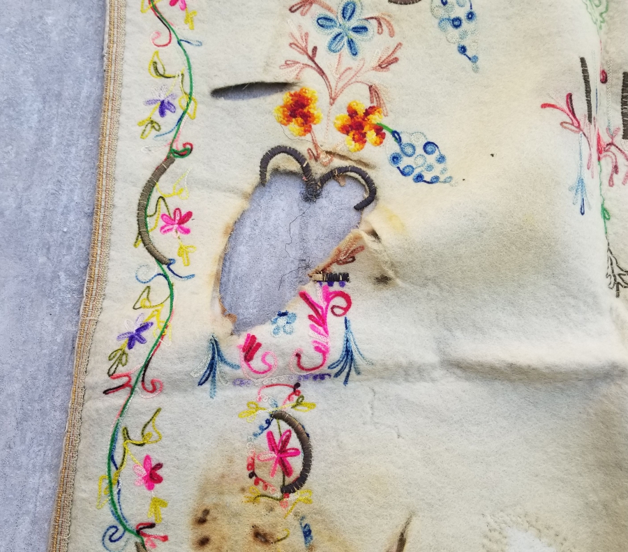 OSMANLI DÖNEMİ TEKKE İŞİ KEÇE SECCADE