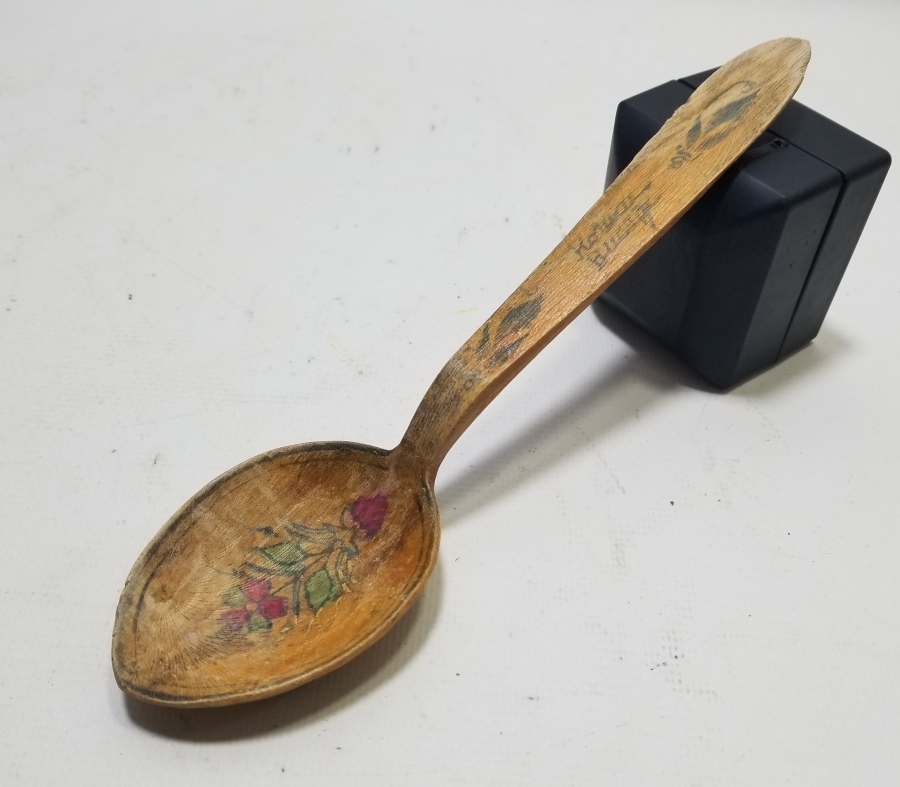 EL BOYAMA ANTİKA BALIKESİR YÖRESİ TAHTA KAŞIK