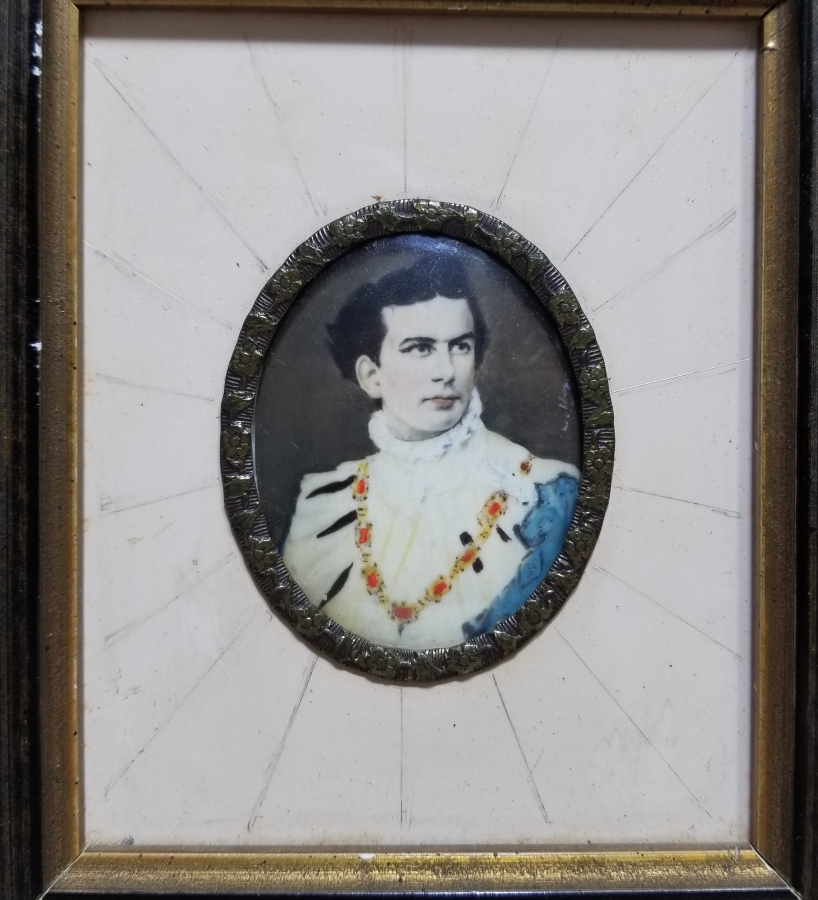 ÖZEL YAPIM ANTİKA FİLDİŞİ FRANZ JOSEPH GÖRSELLİ ÇERÇEVE