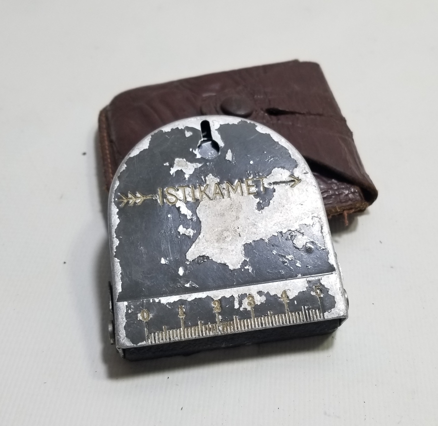 ORİJİNAL DERİ KILIFINDA ANTİKA ASKERİ PUSULA