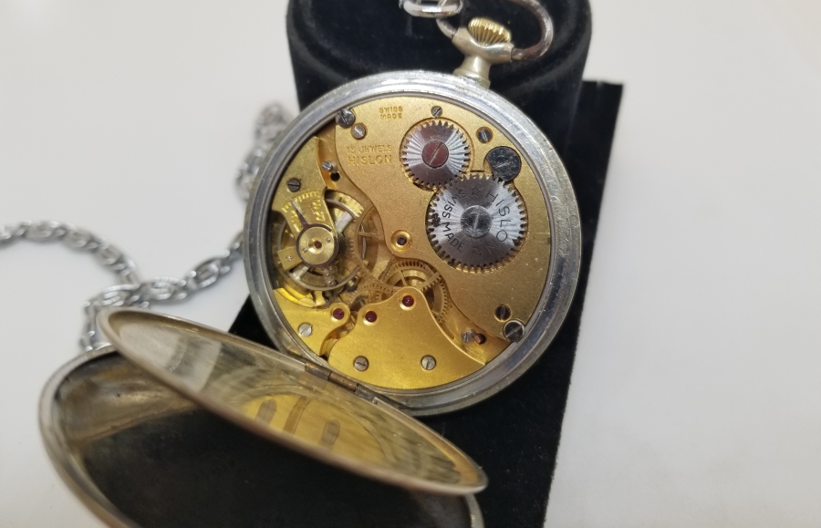 HISLON MARKA KURMALI ANTİKA CEP SAATİ