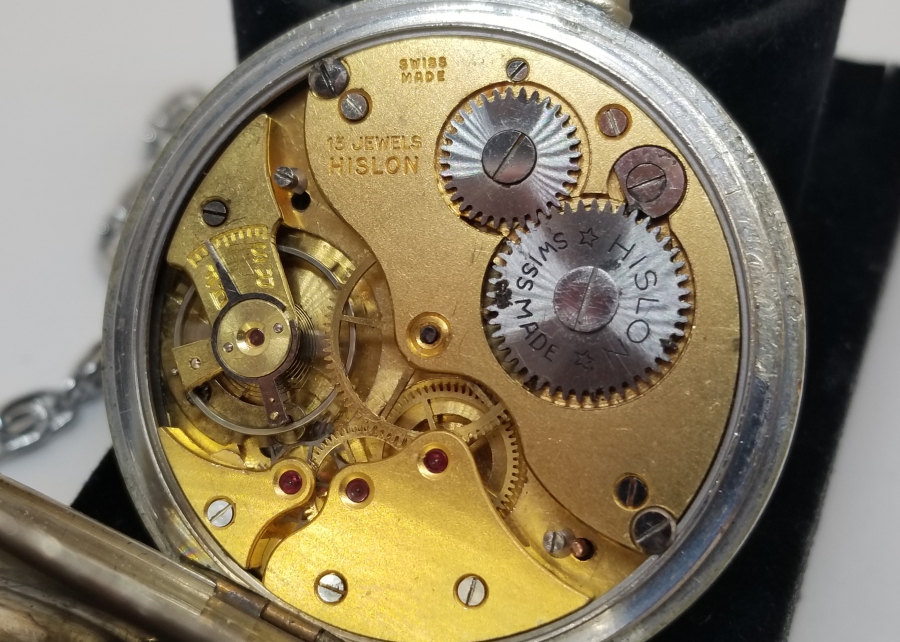 HISLON MARKA KURMALI ANTİKA CEP SAATİ