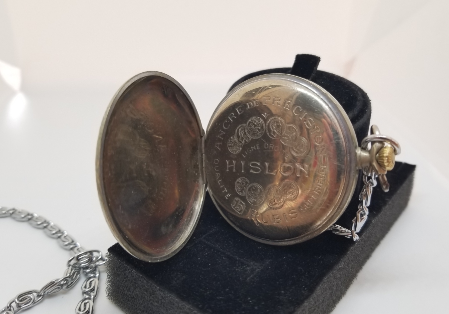 HISLON MARKA KURMALI ANTİKA CEP SAATİ