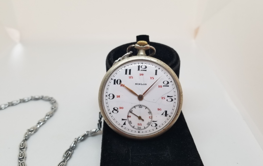 HISLON MARKA KURMALI ANTİKA CEP SAATİ