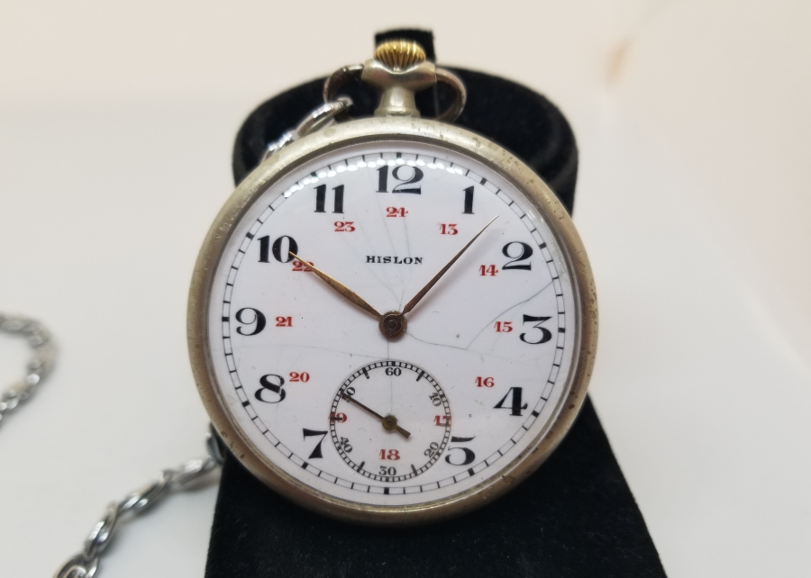 HISLON MARKA KURMALI ANTİKA CEP SAATİ