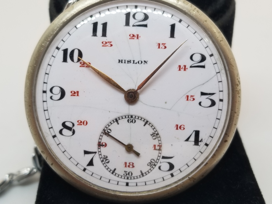 HISLON MARKA KURMALI ANTİKA CEP SAATİ