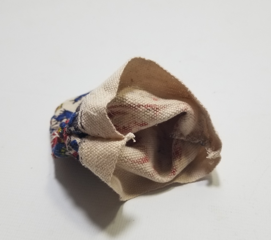 KIRKAĞAÇ BASKISI KUMAŞTAN YAPILMIŞ OSMANLI DÖNEMİ GELİN KESESİ