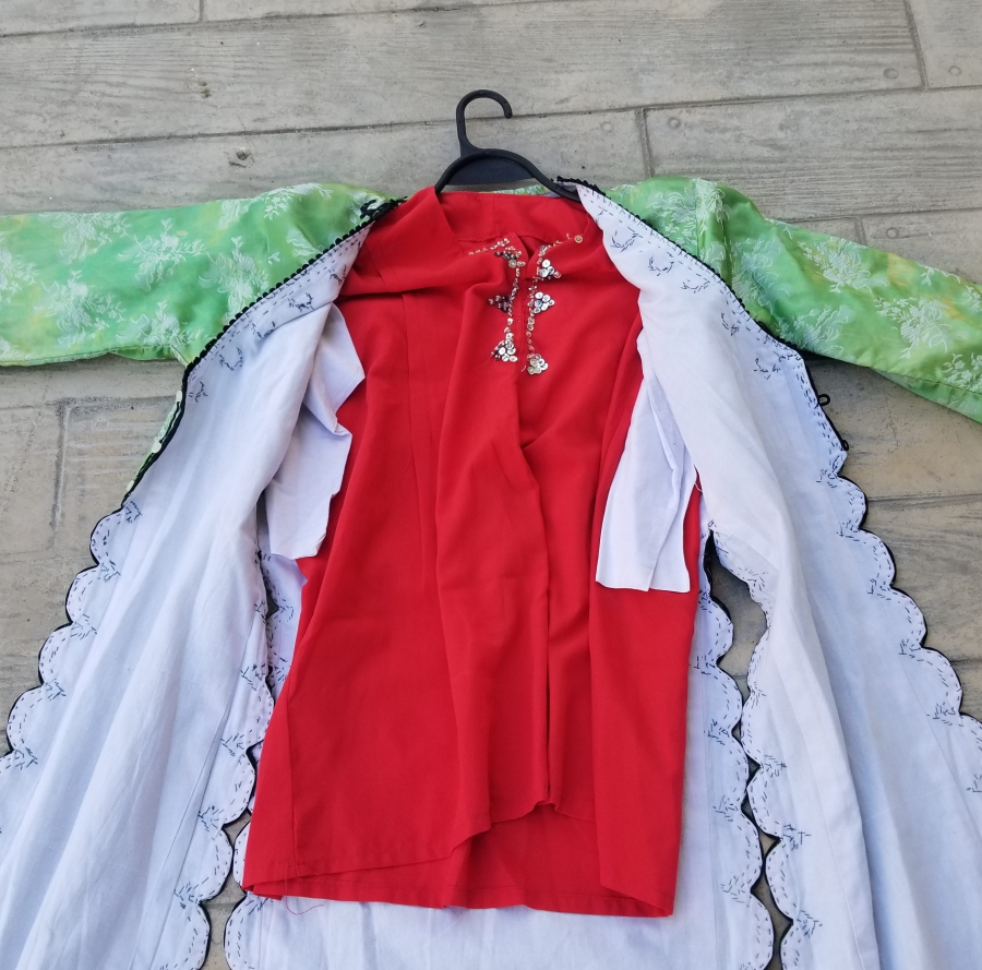 OSMANLI DÖNEMİ İPEK ELMASİYE ÜÇETEK - ŞALVAR GELİN TAKIMI