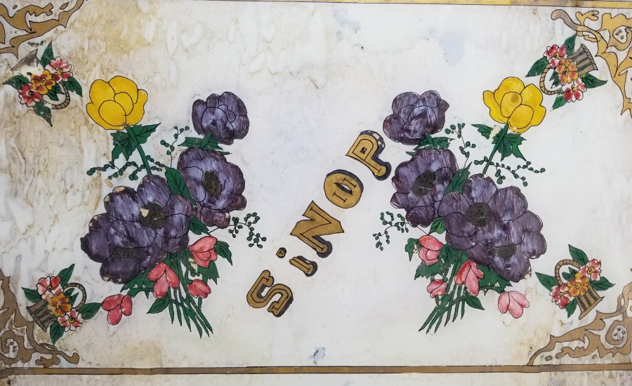 TAMAMI EL YAPIMI SİNOP İŞİ NADİR CAM ALTI AHŞAP TEPSİ