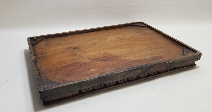 TAMAMI EL YAPIMI SİNOP İŞİ NADİR CAM ALTI AHŞAP TEPSİ