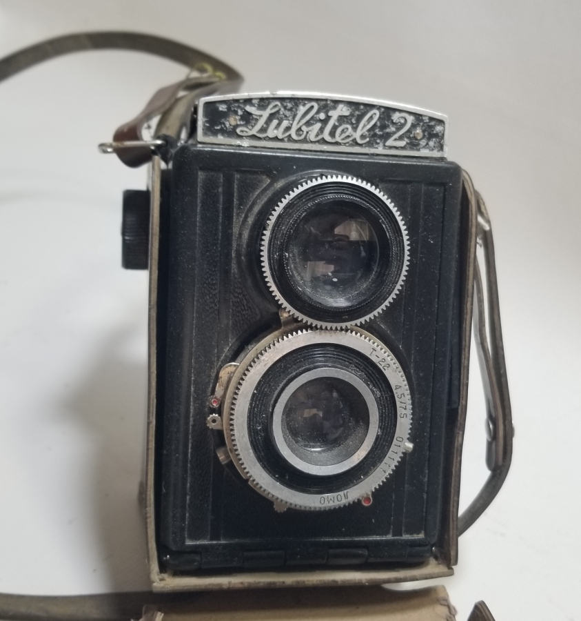 ORİJİNAL DERİ KUTUSUNDA ANTİKA LUBİTEL 2 MARKA FOTOĞRAF MAKİNESİ