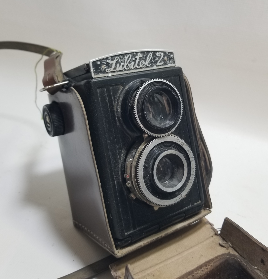 ORİJİNAL DERİ KUTUSUNDA ANTİKA LUBİTEL 2 MARKA FOTOĞRAF MAKİNESİ