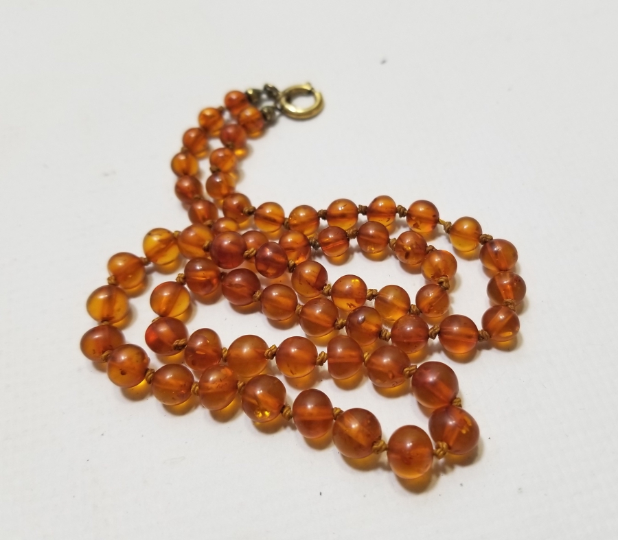 BİTKİ VE HAYVAN FOSİLLİ EL YAPIMI OSMANLI DÖNEMİ DAMLA KEHRİBAR GERDANLIK