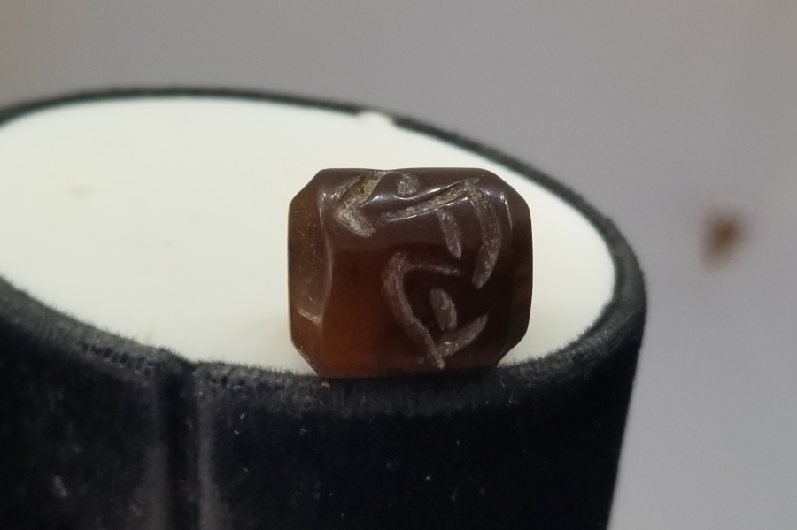 ÜZERİ DUALI OSMANLI DÖNEMİ AKİK KOLYE PARÇASI - HABBE