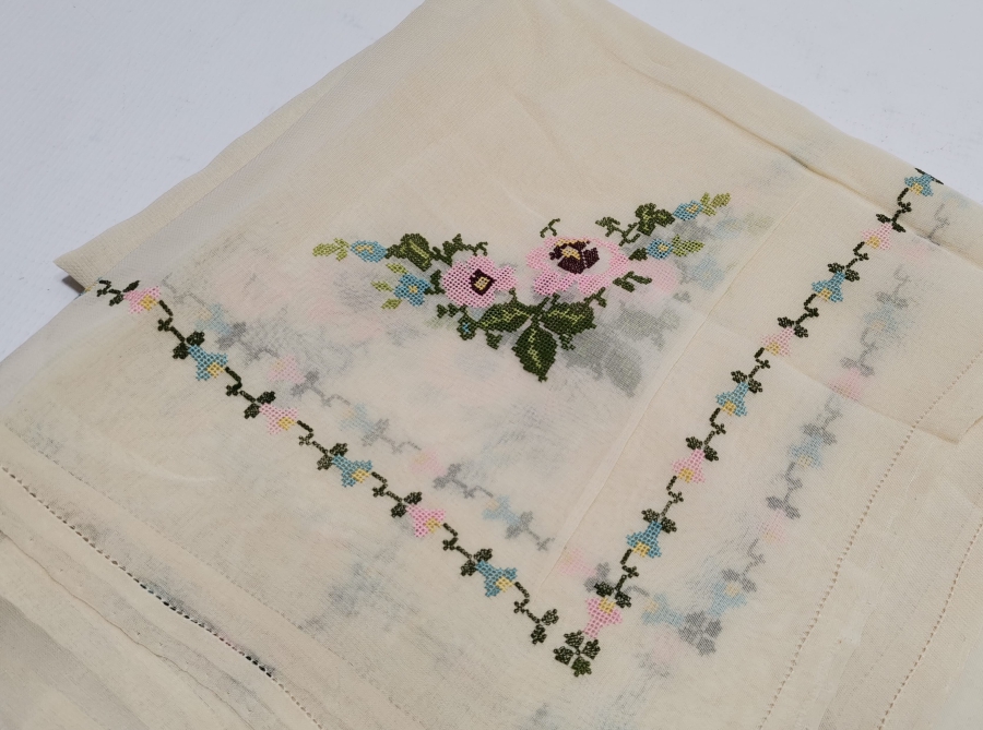 KANAVİÇE İŞÇİLİKLİ ANTİKA PEÇETE TAKIMI