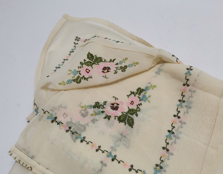 KANAVİÇE İŞÇİLİKLİ ANTİKA PEÇETE TAKIMI