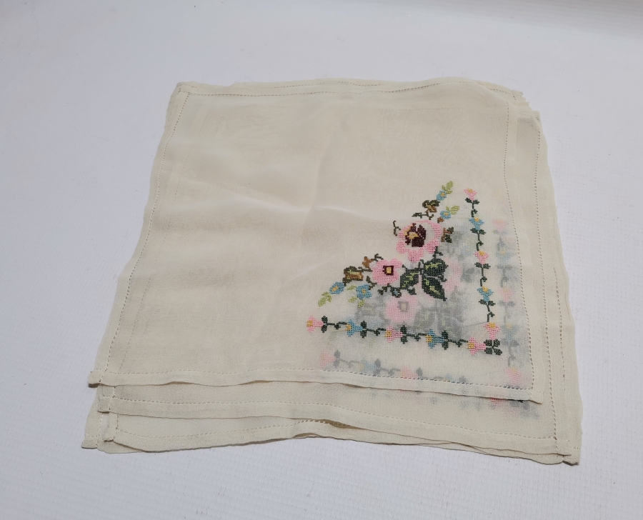 KANAVİÇE İŞÇİLİKLİ ANTİKA PEÇETE TAKIMI