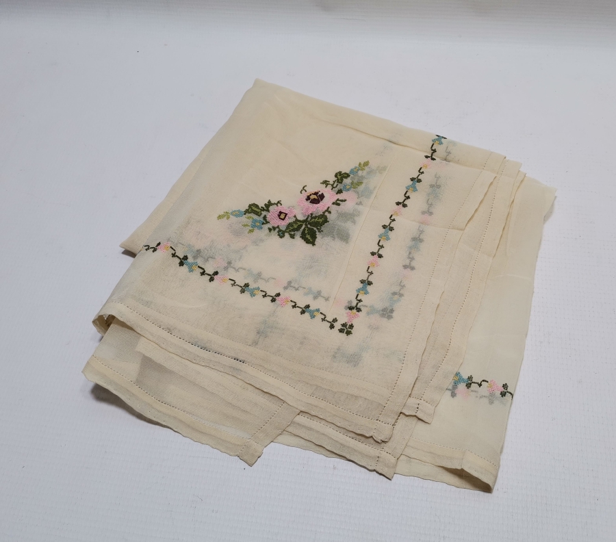 KANAVİÇE İŞÇİLİKLİ ANTİKA PEÇETE TAKIMI