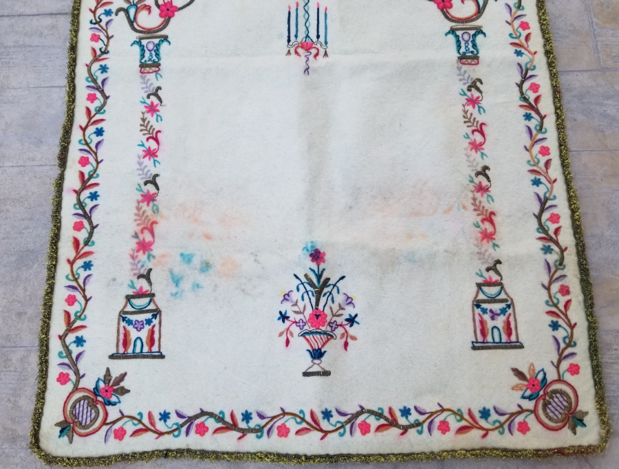 OSMANLI DÖNEMİ TEKKE İŞİ KEÇE SECCADE