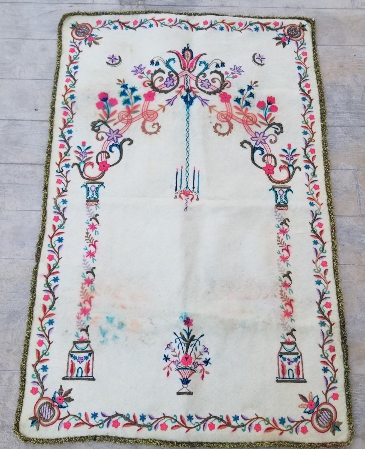 OSMANLI DÖNEMİ TEKKE İŞİ KEÇE SECCADE