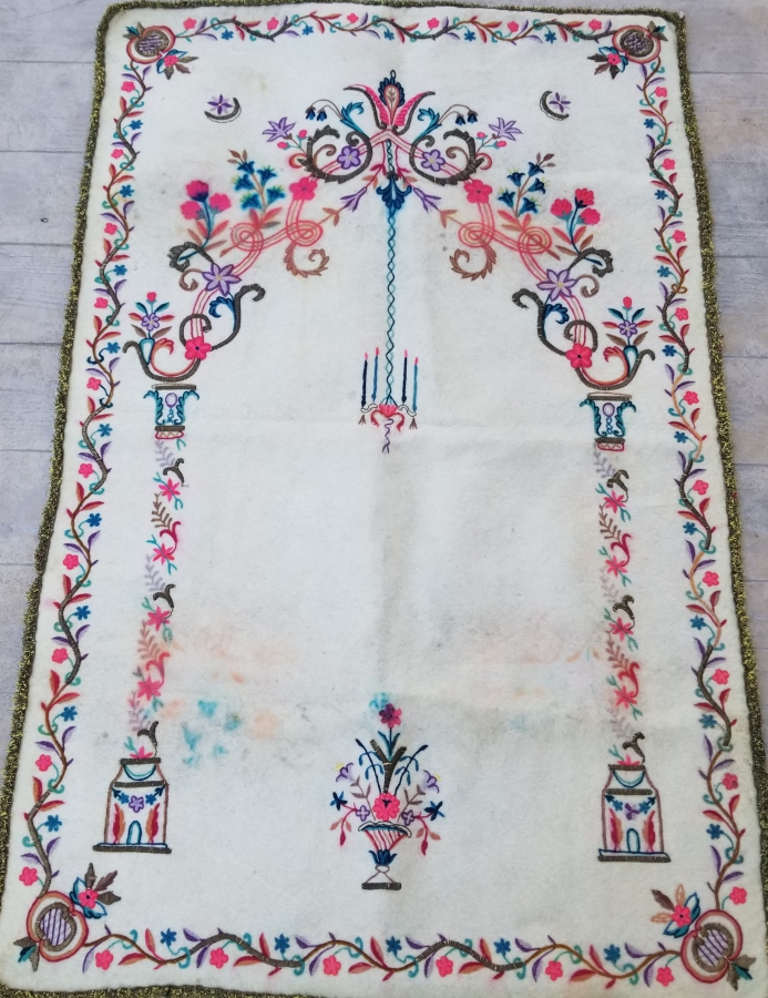 OSMANLI DÖNEMİ TEKKE İŞİ KEÇE SECCADE