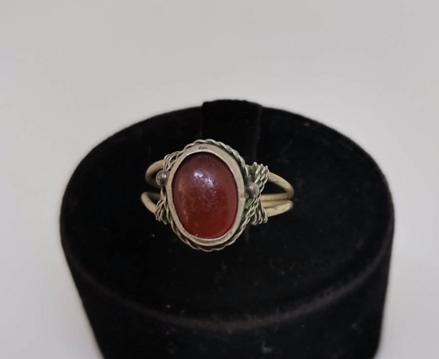 OSMANLI DÖNEMİ AKİK TAŞLI EL YAPIMI YÜZÜK