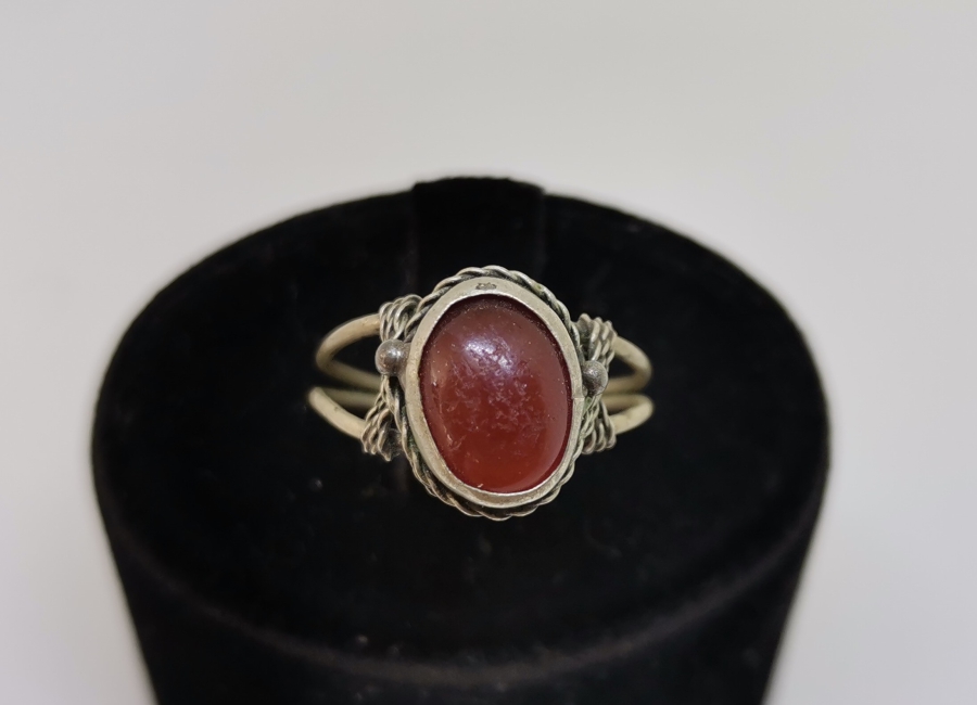 OSMANLI DÖNEMİ AKİK TAŞLI EL YAPIMI YÜZÜK