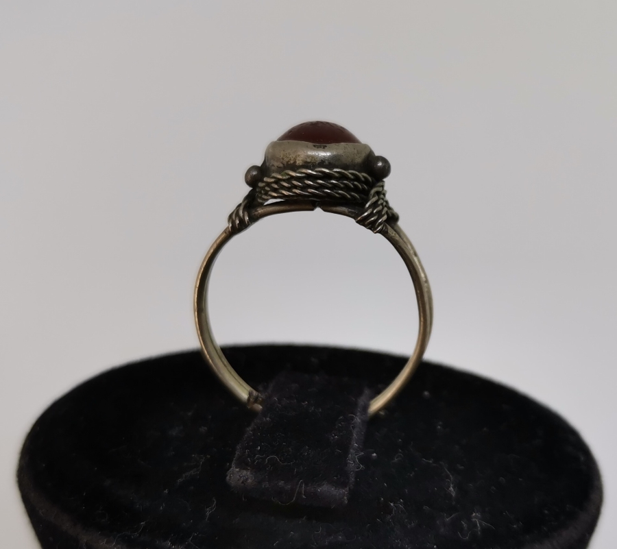 OSMANLI DÖNEMİ AKİK TAŞLI EL YAPIMI YÜZÜK