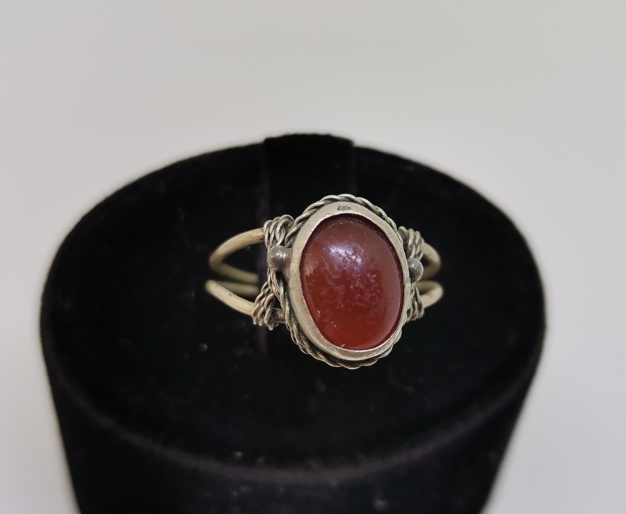 OSMANLI DÖNEMİ AKİK TAŞLI EL YAPIMI YÜZÜK