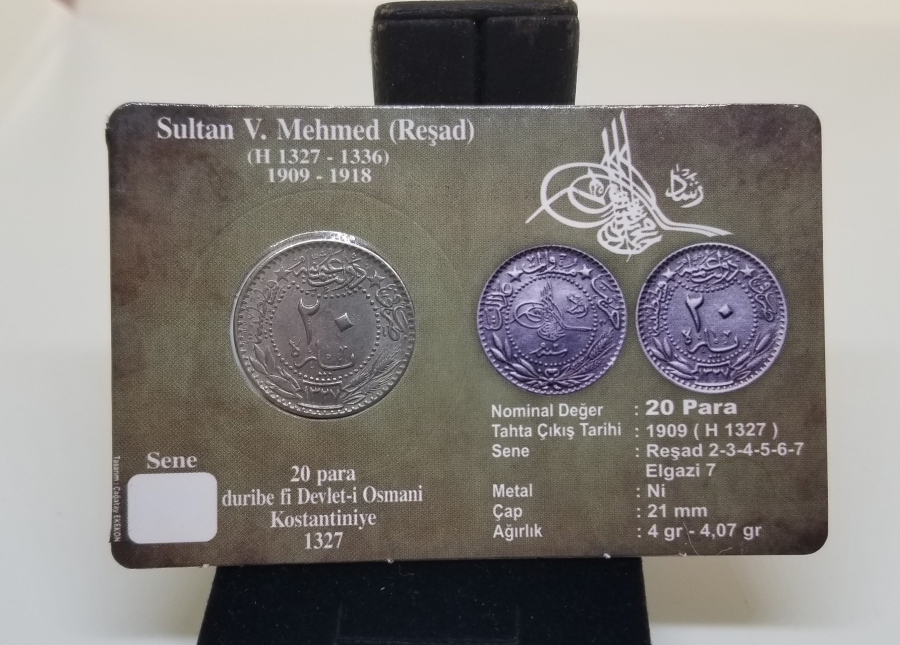 MEHMED REŞAD HAN DÖNEMİ KAPAMASINDA NİKEL 20 PARA