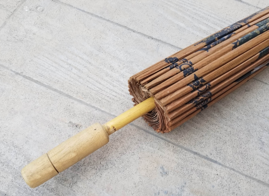 EL BOYAMA İŞÇİLİKLİ ANTİKA UZAKDOĞU ŞEMSİYE