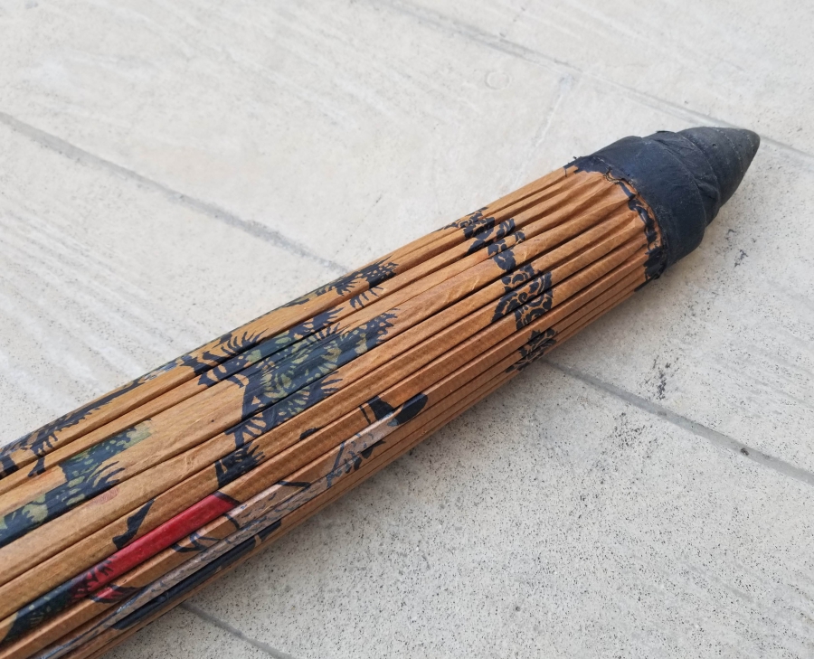 EL BOYAMA İŞÇİLİKLİ ANTİKA UZAKDOĞU ŞEMSİYE