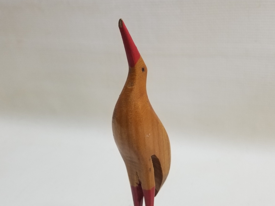 EL YAPIMI ANTİKA AHŞAP KUŞ FİGÜRÜ