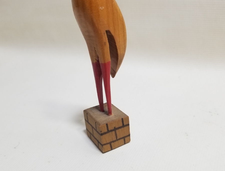 EL YAPIMI ANTİKA AHŞAP KUŞ FİGÜRÜ