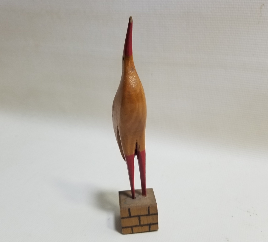 EL YAPIMI ANTİKA AHŞAP KUŞ FİGÜRÜ