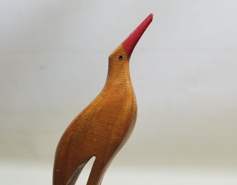 EL YAPIMI ANTİKA AHŞAP KUŞ FİGÜRÜ