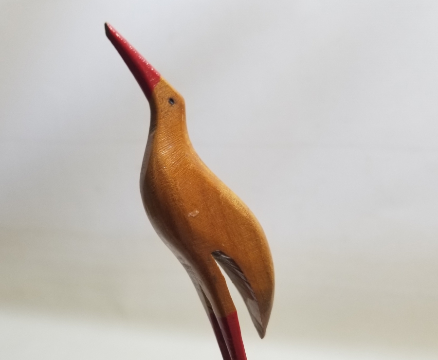 EL YAPIMI ANTİKA AHŞAP KUŞ FİGÜRÜ