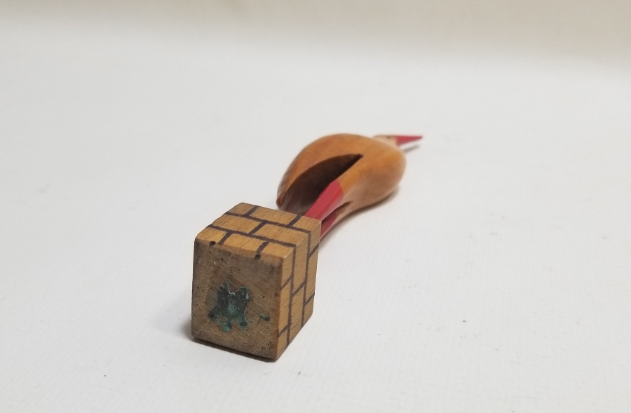 EL YAPIMI ANTİKA AHŞAP KUŞ FİGÜRÜ