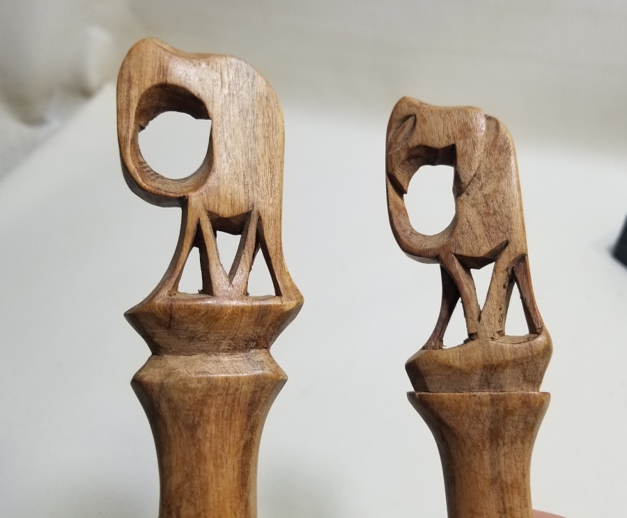 UZAKDOĞU YAPIMI EL İŞİ İKİ ADET BAMBU KEPÇE