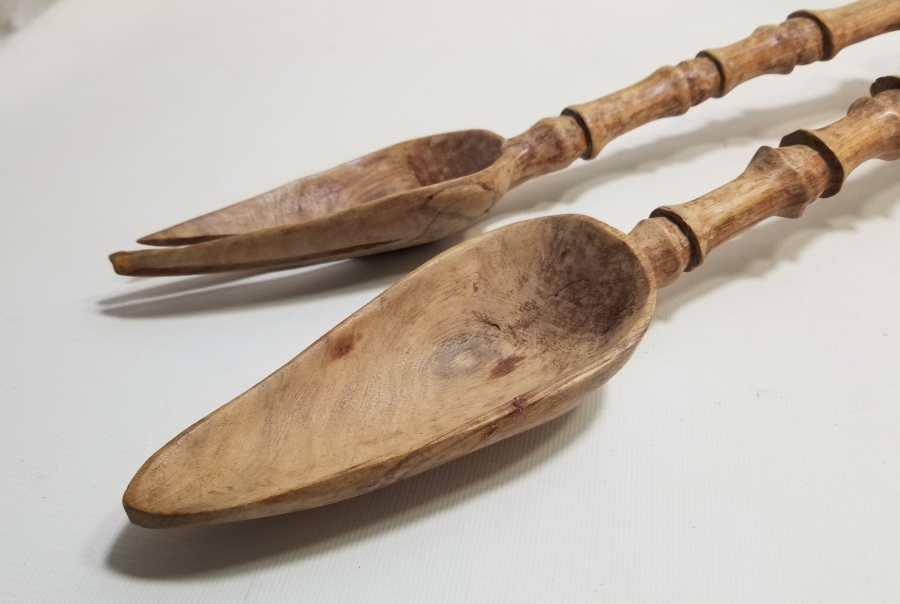 UZAKDOĞU YAPIMI EL İŞİ İKİ ADET BAMBU KEPÇE