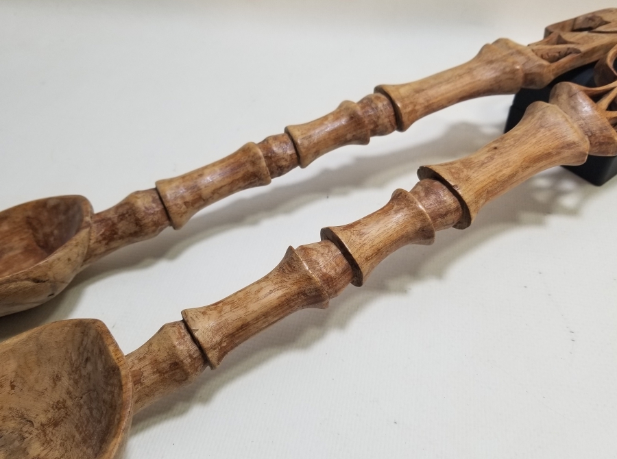 UZAKDOĞU YAPIMI EL İŞİ İKİ ADET BAMBU KEPÇE