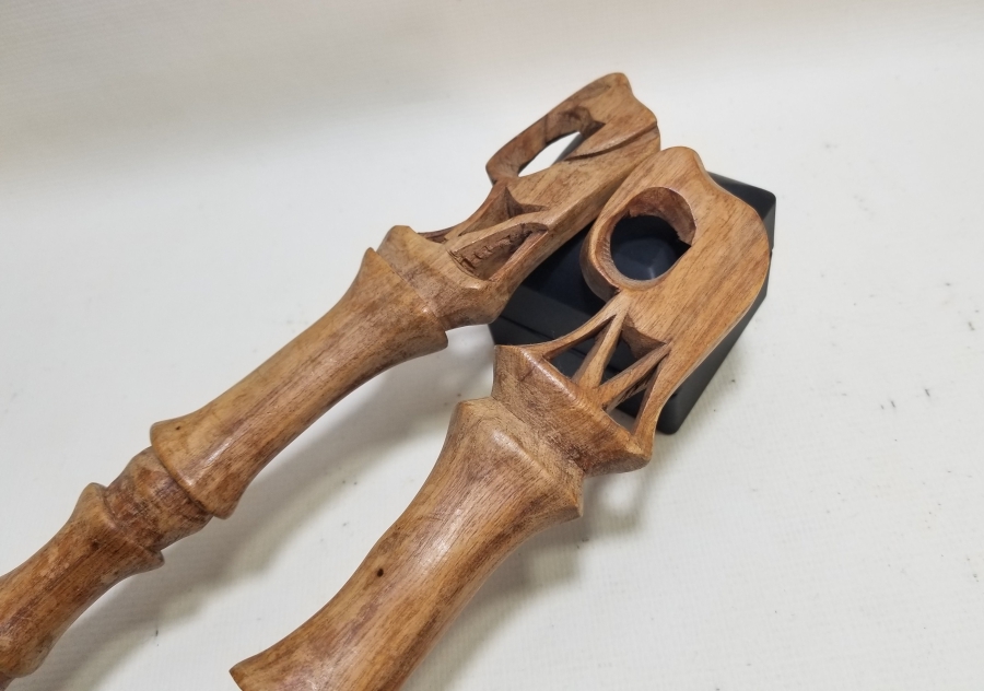 UZAKDOĞU YAPIMI EL İŞİ İKİ ADET BAMBU KEPÇE