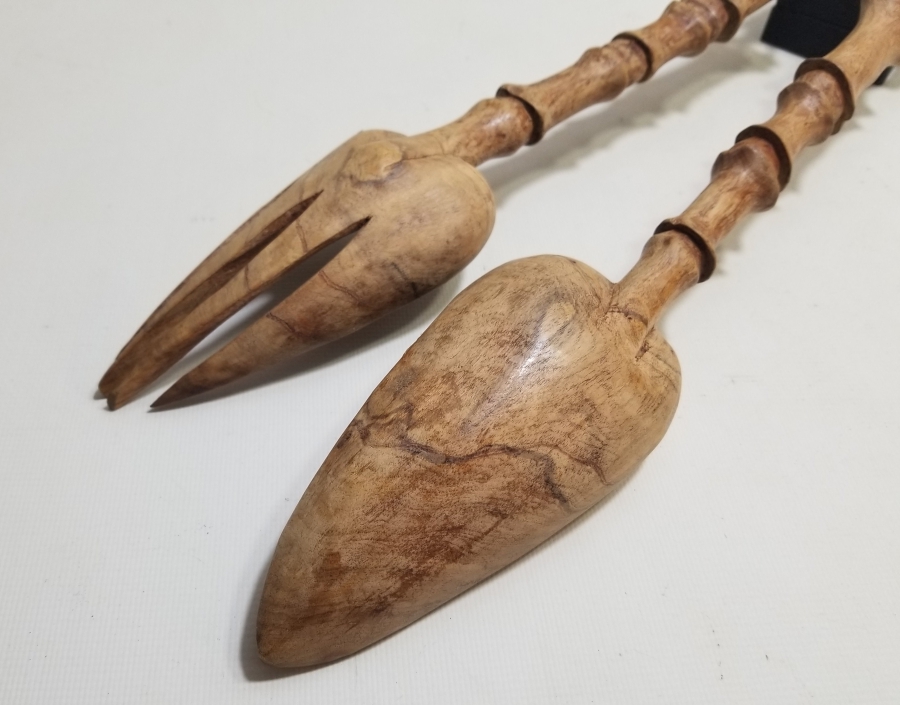 UZAKDOĞU YAPIMI EL İŞİ İKİ ADET BAMBU KEPÇE