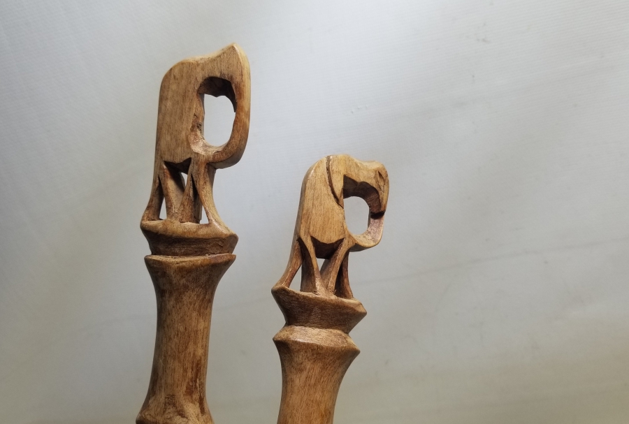 UZAKDOĞU YAPIMI EL İŞİ İKİ ADET BAMBU KEPÇE