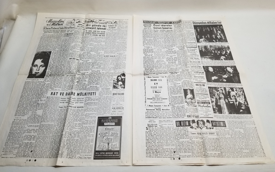 FİLİSTİN KONULU 1948 TARİHLİ HÜRRİYET GAZETESİ