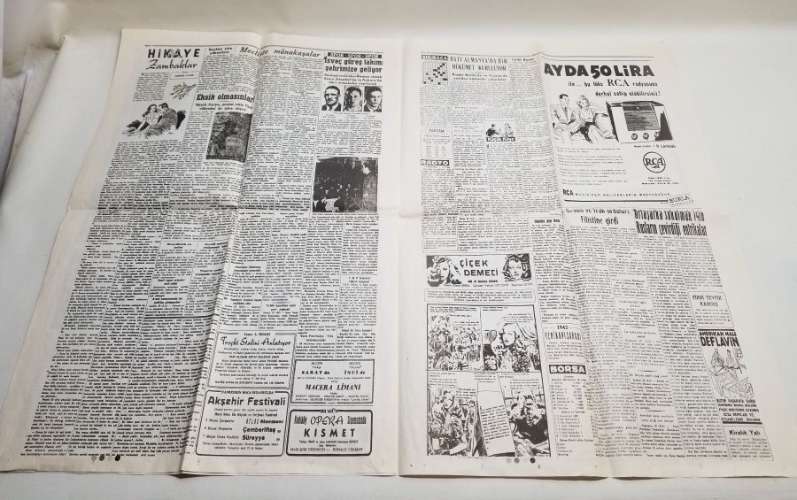 FİLİSTİN KONULU 1948 TARİHLİ HÜRRİYET GAZETESİ